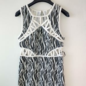 New Ark & Co Cut Out Sleeveless Sheath Zebra Dress